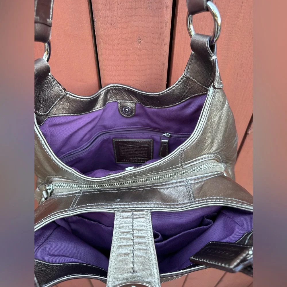 Coach SoHo Lynn Hobo Shoulder Bag Metallic Bronze - Picture 12 of 16